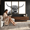 Scottish Highland Cow Cattle Art Print Wall Art Canvas Print