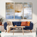 Blue Multi Panel Abstract Wall Art Canvas, Abstract Blue and