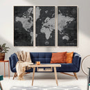 World Map Canvas Print – Detailed Map of the World Wall Art