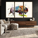 Abstract Buffalo Wall Art, Western Watercolor Bison Canvas by MyGreatCanvas | Canvas Wall Art Prints | Photo Prints & Wall Decor