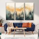 Abstract Forest Print - Mountain Wall Art | Autumn Landscape