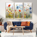 Colorful Wildflower Canvas Wall Art - Vibrant Floral