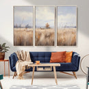 Golden Fields Wall Art Print Canvas – Serene Landscape of