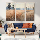 Golden Fields Canvas Wall Art Print – Serene Landscape of