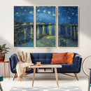 Vincent van Gogh Starry Night over the Rhone Abstract Wall
