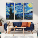 Vincent Van Gogh The Starry Night Abstract Wall Art Canvas