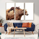 Mother and Baby Bear Canvas Wall Art - Adorable Wildlife