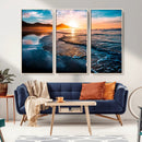 Beach Ocean Sunset on the Sea Wall Art Canvas, Beach Ocean by MyGreatCanvas | Canvas Wall Art Prints | Photo Prints & Wall Decor