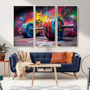 Abstract Graffiti Barbell Canvas Wall Art – Urban Fitness