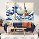 Katsushika Hokusai Kanagawa Giant Wave Wall Art Canvas Print