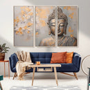 Abstract Buddha Statue Wall Art Canvas Print - Modern