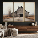 Farmhouse Rustic Barn Wall Art Canvas Print – Framed and