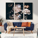 Pink Peonies Flowers Large Canvas Art Print