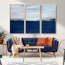 Navy Blue Abstract Wall Art Canvas Print