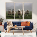 Flock of Sheep in a Mystical Fog – Pastoral Wall Art Canvas by MyGreatCanvas | Canvas Wall Art Prints | Photo Prints & Wall Decor