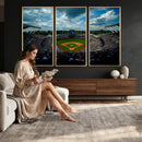 3-Panel Kauffman Stadium Wall Art Print | Large Kansas City