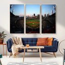 PNC Park Evening Game Triple Canvas Wall Art - Pittsburgh