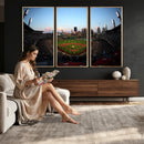 PNC Park Evening Game Triple Canvas Wall Art - Pittsburgh