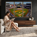Yankee Stadium New York Wall Art Print | 3-Panel Canvas