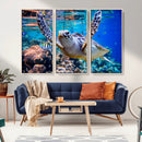 Underwater Sea Turtle Wall Art Canvas Print – Vibrant Ocean