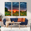 Golden Sunflower Field at Sunset – Breathtaking Sky and by MyGreatCanvas | Canvas Wall Art Prints | Photo Prints & Wall Decor