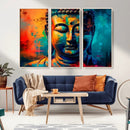 Colorful Buddha Wall Art – Framed Abstract Portrait Canvas by MyGreatCanvas | Canvas Wall Art Prints | Photo Prints & Wall Decor