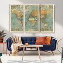 Push Pin World Map Canvas Print – Travel Tracker Wall Art