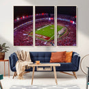 Bryant-Denny Stadium Night Game Triple Canvas Wall Art - by MyGreatCanvas | Canvas Wall Art Prints | Photo Prints & Wall Decor