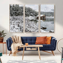 Winter Wall Art - Cabin by the Lake Canvas Wall Art - Serene by MyGreatCanvas | Canvas Wall Art Prints | Photo Prints & Wall Decor
