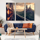 Harry Castle Wall Art Canvas Print, Wizard School Wall Art