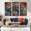 Abstract Tree Ring Wall Art, Colorful Framed Tree Ring Wall