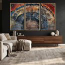 Abstract Tree Ring Wall Art Canvas Print – Colorful Framed