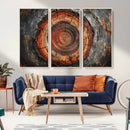 Wood Grain Canvas Wall Art - Framed Abstract Tree Ring