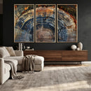 Framed Tree Ring Wall Art - Abstract Colorful Tree Ring Wall