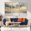 Modern Coastal Artwork with Vibrant Abstract Ocean Waves