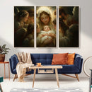 Mary Jesus Canvas Wall Art Print - Madonna and Child with