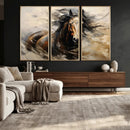 Abstract Horse Wall Art Canvas Print – Large Western