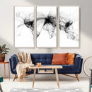 Abstract World Map Wall Art – Framed Geometric Line Canvas by MyGreatCanvas | Canvas Wall Art Prints | Photo Prints & Wall Decor