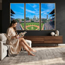 Wrigley Field Chicago Cubs Panoramic Art Multi-Piece Canvas