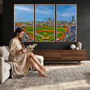 Wrigley Field Chicago Cubs Panoramic Canvas Print –