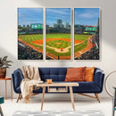 Wrigley Field Chicago Cubs Panoramic Canvas Print –