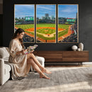 Wrigley Field Chicago Cubs Panoramic Canvas Print –