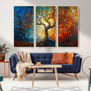 Yggdrasil Tree of Life Mosaic Stained Glass Wall Art Canvas,