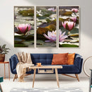 Lotus Flower Wall Art Canvas Print, Water Lily Large Wall