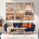 Rustic Farmhouse Wall Art Canvas Print | Barn and Field