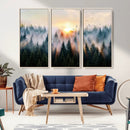 Misty Forest Wall Art – Framed Sunrise Pines Canvas Artwork, by MyGreatCanvas | Canvas Wall Art Prints | Photo Prints & Wall Decor