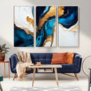 Gold Blue Abstract Canvas Print, Elegant Navy and Gold by MyGreatCanvas | Canvas Wall Art Prints | Photo Prints & Wall Decor