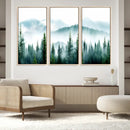 Pine Forest Wall Art Canvas Print – Misty Mountains Foggy by MyGreatCanvas | Canvas Wall Art Prints | Photo Prints & Wall Decor