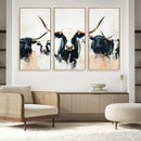 Texas Longhorn Wall Art Canvas Print – Majestic Horned Bull