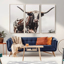 Texas Longhorn Wall Art – Framed Spotted Bull Canvas by MyGreatCanvas | Canvas Wall Art Prints | Photo Prints & Wall Decor